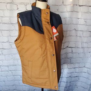 Cinch, ladies women's vest, work wear, size L, brown canvas, concealed carry